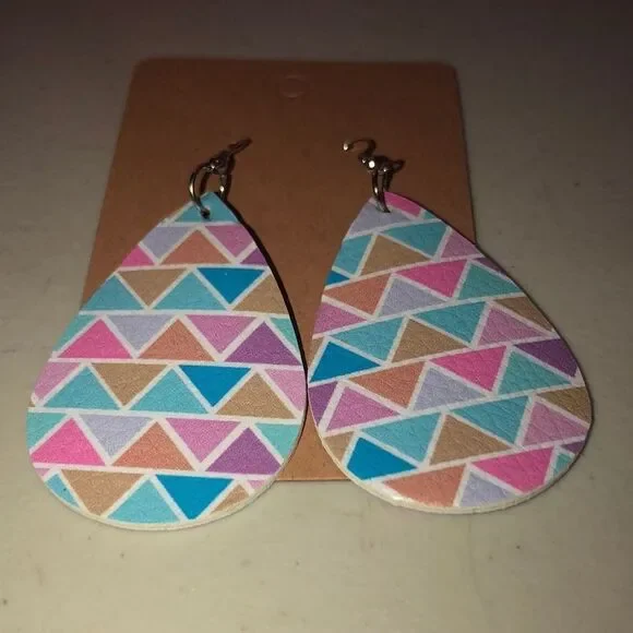 🎈3/$15🎈NEW faux leather earrings - Picture 1 of 2